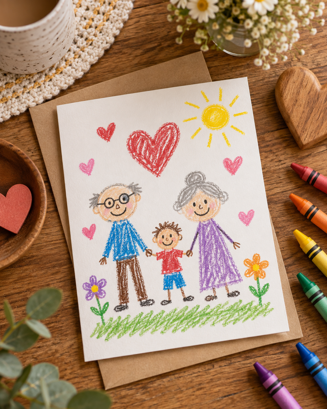 Grandparents Day printables for a child-made family keepsake